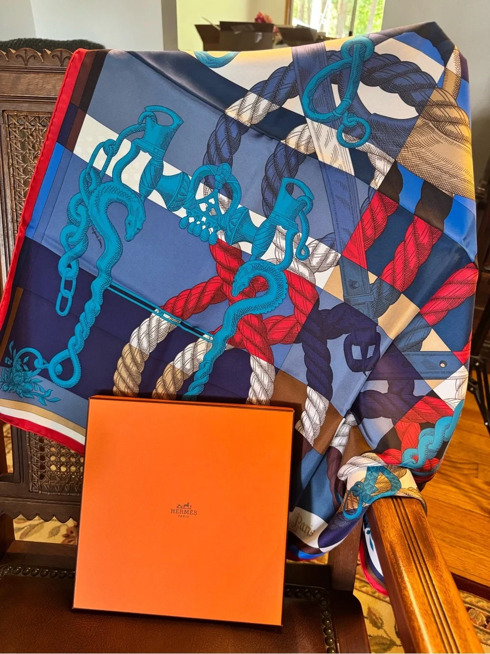Hermes Della Cavalleria Silk Scarf - 90 - Picture 2 of 8